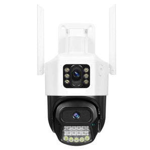 Kamerë sigurie smart WiFi P39 Dual-Lense, 10MP, PTZ 360°, IP66