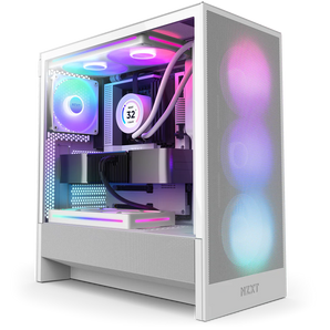 NZXT H5 Flow RGB Case, Mid Tower ATX, White