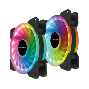 Ventilator Kombinim LC-Power CF-PRO-RGB-COMBO, 2x120mm, LED RGB, Me Telekomandë