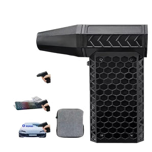 Turbo fan portativ – ventilator i dorës, 220W, 4000mAh, me çantë