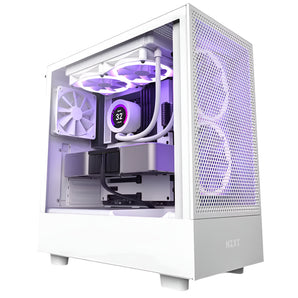 Kasë NZXT H5 Flow RGB, Mid-Tower, e bardhë