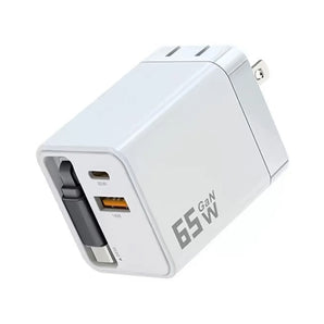 GaN 65W ѕиден полнач (адаптер) со интегриран кабел Type-C – верзија за ЕУ
